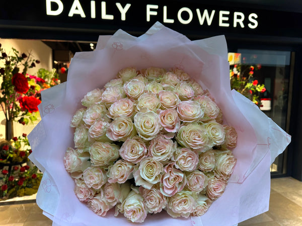 Pink glitter roses - Choose your amount